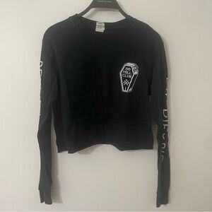 PDP Pew Die Pie Long Sleeve Crop 50 Mill Club Top